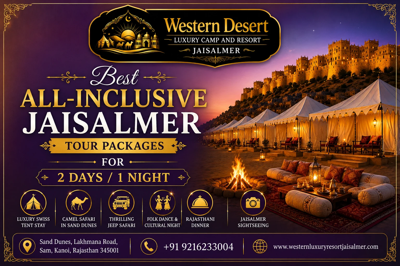 Jaisalmer Tour Packages for 2 Days/1 Night
