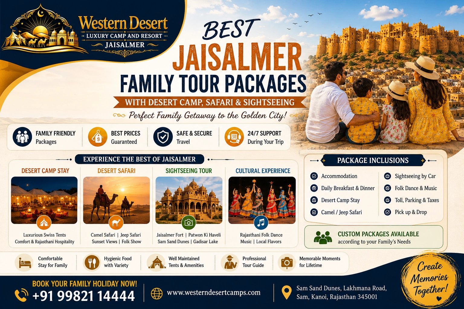 Best Jaisalmer Family Tour Packages with Desert Camp, Safari & Sightseeing